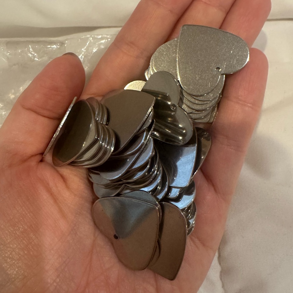 Silver Guitar Picks - Smooth Metal Tone Picks
